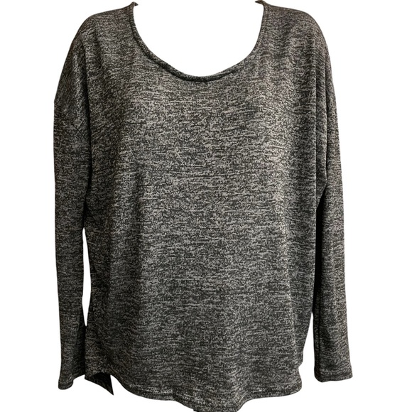 STREETWEAR SOCIETY WOMEN’S HEATHER BLACK LONG SLEEVE TOP SIZE MEDIUM - Picture 1 of 8